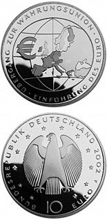 Overgang EU 10 euro Duitsland 2002 UNC